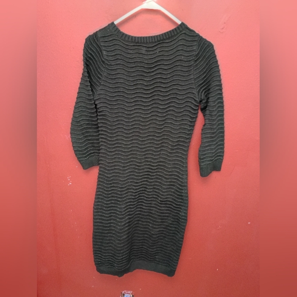 Calvin Klein Textured Black Dress - Picture 3 of 4